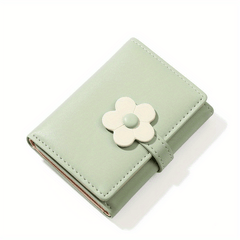 Kids Cartoon Flower Wallet Colorful Short Coin Purse