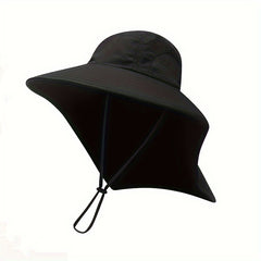 Men's Wide Brim Bucket Hat Breathable Adjustable Solid Hat