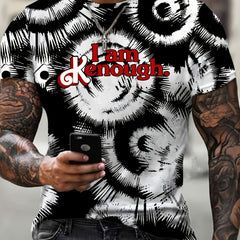 Men's Kenough Print T-shirt Casual Comfy 3D Print Tee
