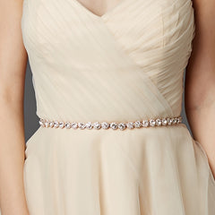 Rhinestone Flower Bridal Belt Wedding Dress Waist Chain Sash Beaded Belt