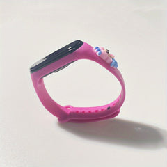 LED Cartoon Princess Charm Waterproof Watch for Kids