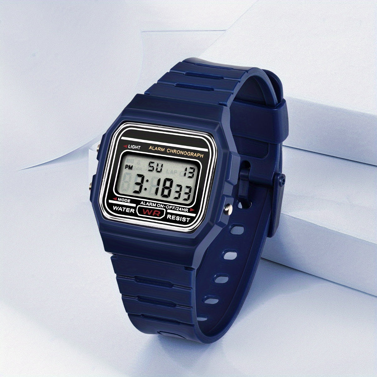 Luminous Square Electronic Outdoor Sports Watch for Boys