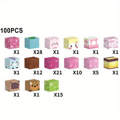 100pcs Magnetic Building Blocks Sakura World Set Magnetic Puzzle Sakura Tree Mag