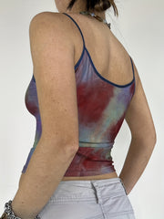 Y2K Tie Dye Cami Top Summer Sleeveless Spaghetti Strap