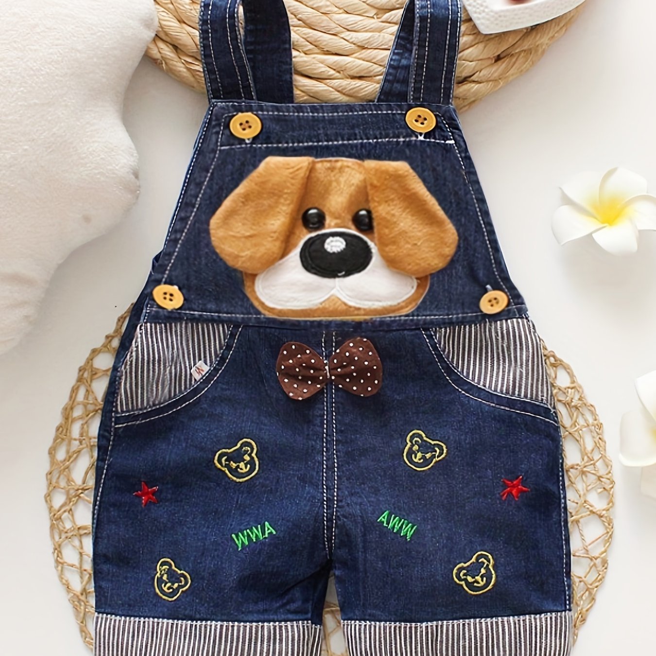 Boys' Suspender Shorts with Pockets All Match Overalls