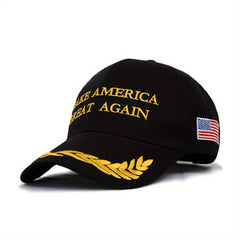 American Flag Embroidery Baseball Cap Adjustable Sunscreen Dad Hat