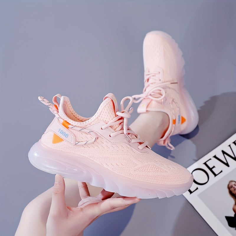 Women's Non-Slip Breathable Running Shoes - Comfortable Lace Up Sneakers