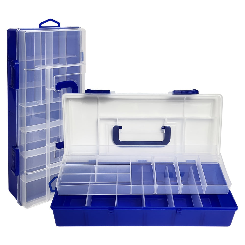 1pc Plastic Screw Box Tool Box w/ Storage Compartment