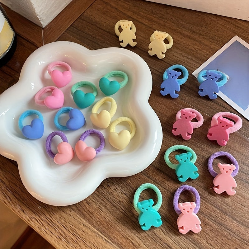 10pcs Cartoon Baby Hair Rings High Elastic Thumb Rope for Girls