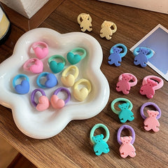 10pcs Cartoon Baby Hair Rings High Elastic Thumb Rope for Girls