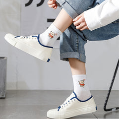 10 Pairs Women's Academic Style Crew Socks & Hosiery