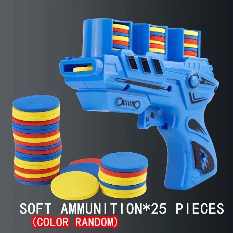 Space Themed Flying Saucer Gun with Soft Bullets & Disc Launcher Toy