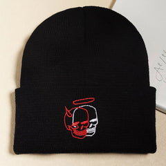 Skull Embroidered Beanie Unisex Hat For Men And Women Year Presents