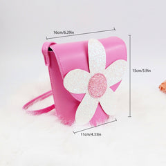 Flower Decor Small Crossbody Bag For Girls