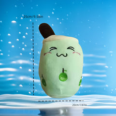 Milk Tea Cup Pillow Plush Toy - Quirky Fruit Pearl Milk Tea Doll