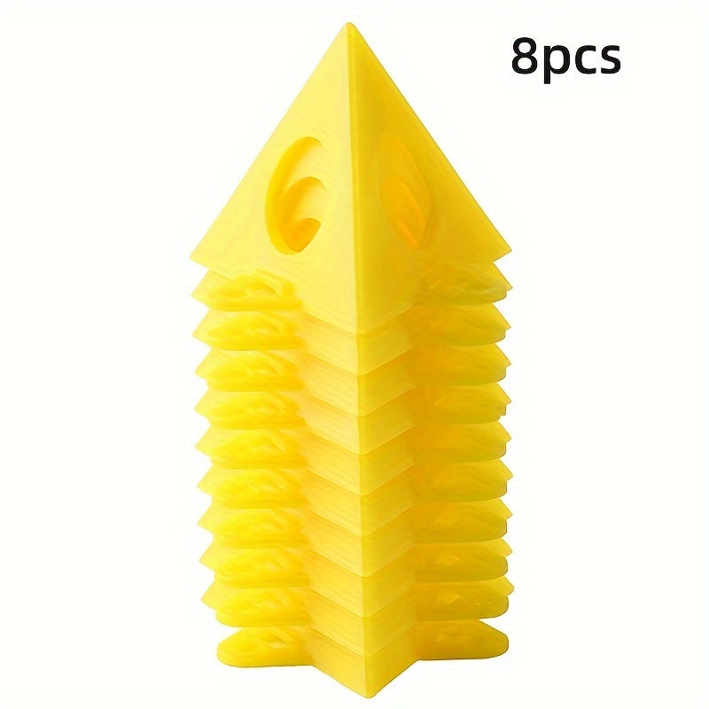 8pcs Plastic Yellow Triangle Paint Pad Feet for Woodworking
