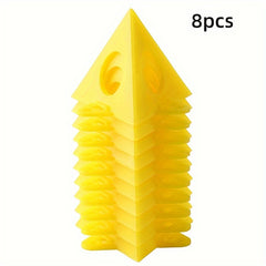 8pcs Plastic Yellow Triangle Paint Pad Feet for Woodworking