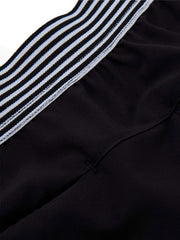 Striped & Letter Print Loose Shorts Gothic Summer Stylish Yoga Shorts