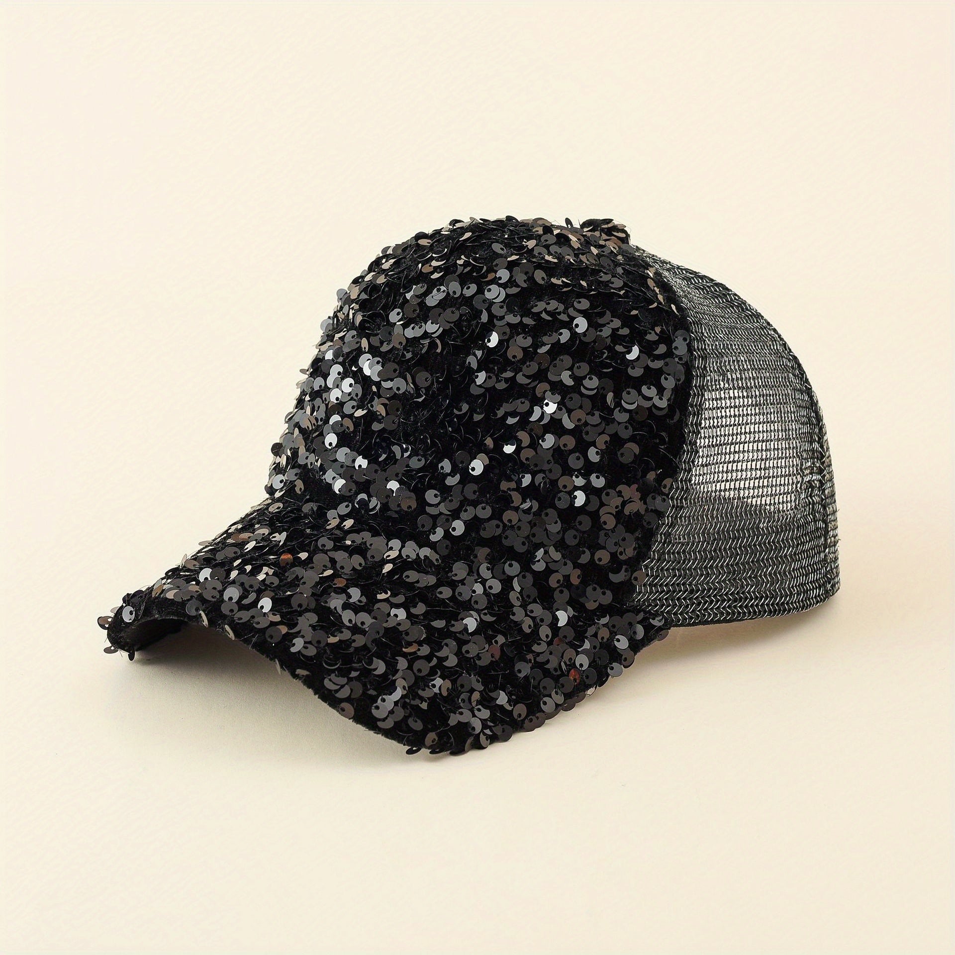 Sequin Y2K Trucker Hat Hip Hop Baseball Cap Adjustable Sunscreen Golf Dad Hats
