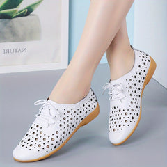 Women's Lace Up Outdoor Loafers Hollow Out Casual Shoes