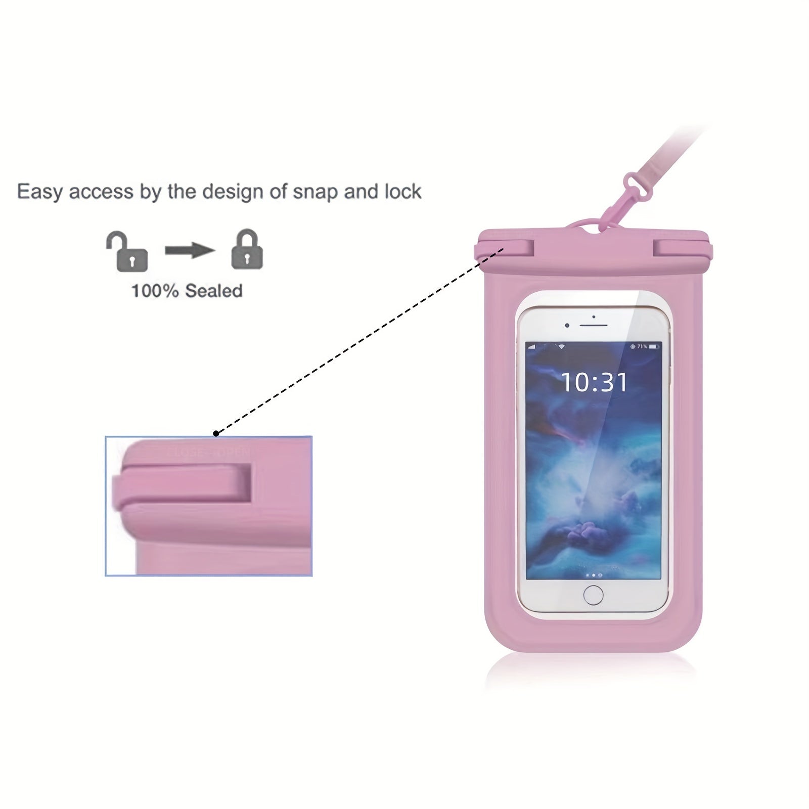 Waterproof Dry Bag & Phone Case Roll Up Sack for Water Activities