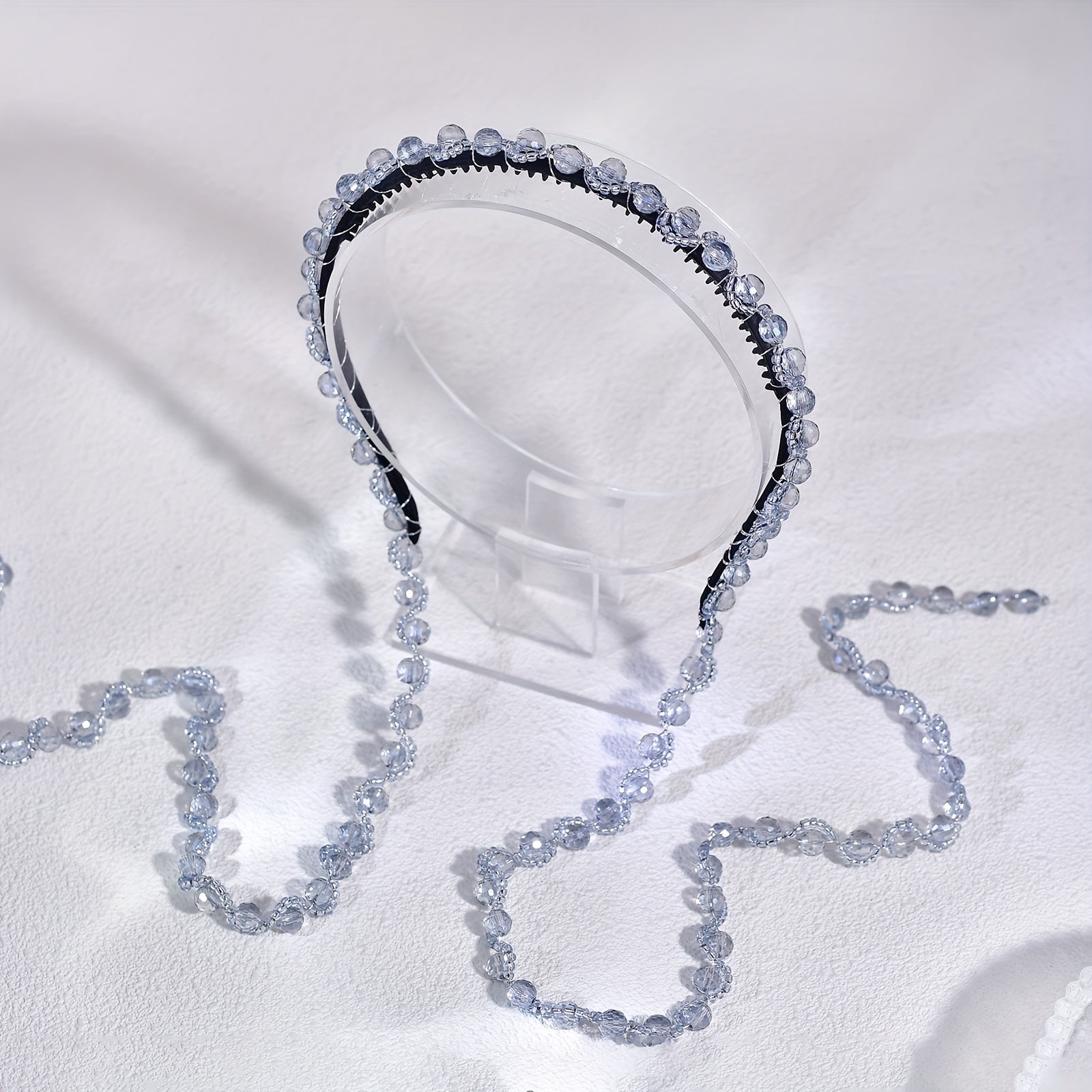Beaded Tassel Hairband Crystal Headpiece for Weddings