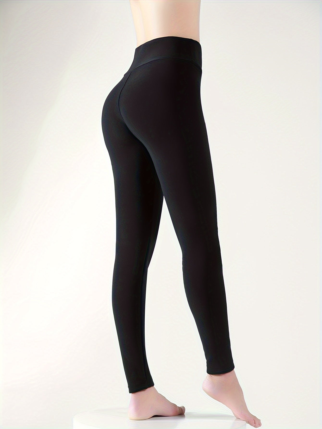 High Waist Fleece Liner Workout Yoga Pants Slim Fit Sports Leggings