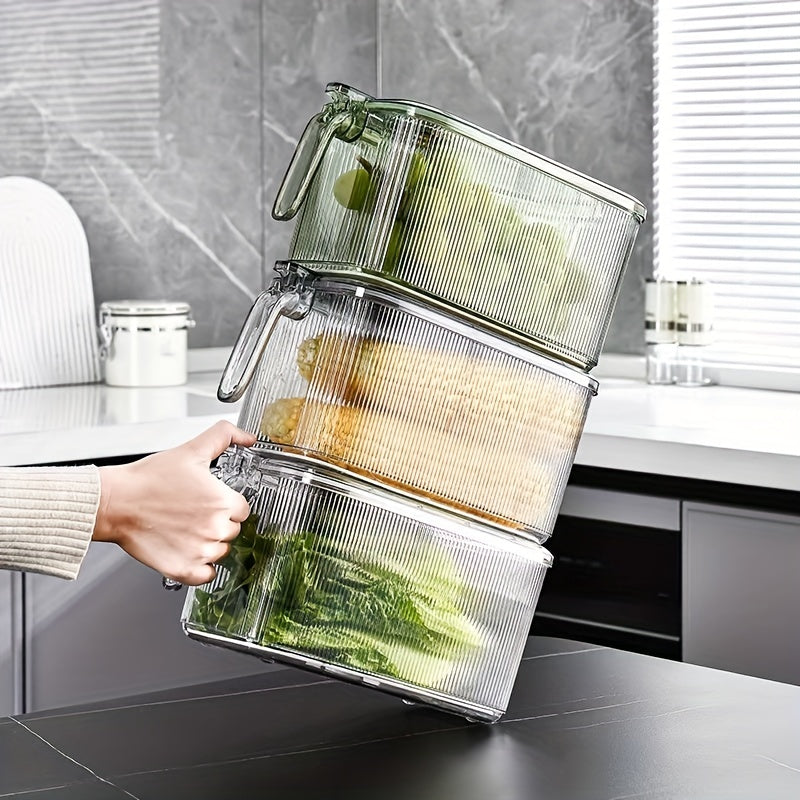 Stackable Food Preservation Box for Refrigerators