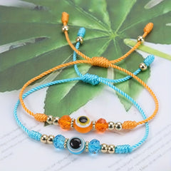 Multicolor Evil Eye Bracelet for Protection and Good Luck
