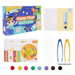 164pcs Sorting Ball Game for Kids Soft Flock Counting Balls Sensory Learning Toy