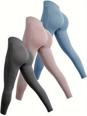 3pc High Waist Butt Lifting Leggings Gym Yoga Tight