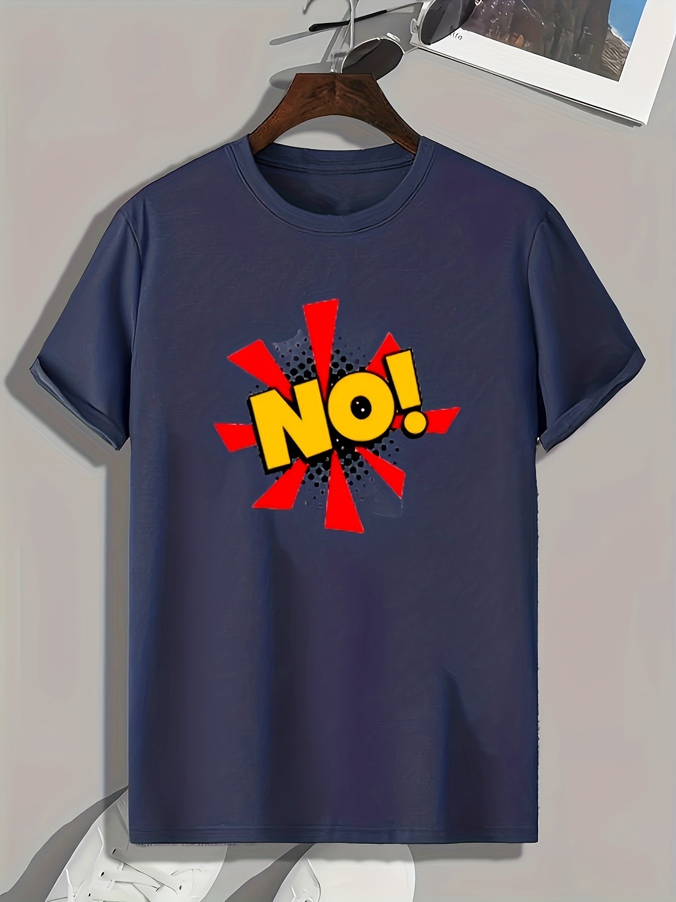 Pattern Print Men's Sports T-shirt for Fitness Activities