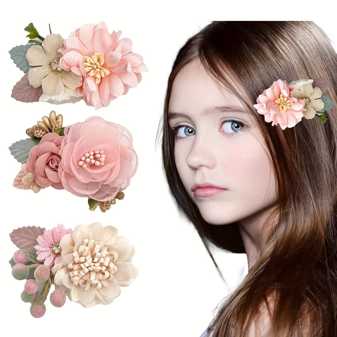 Rose Flower Hair Clips for Girls Hair Accessories