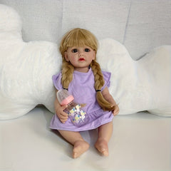 55 88 Cm Doll Long Hair Full Body Enamel Simulative Doll