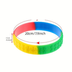 Silicone Wristband Building Blocks for Sports and Play