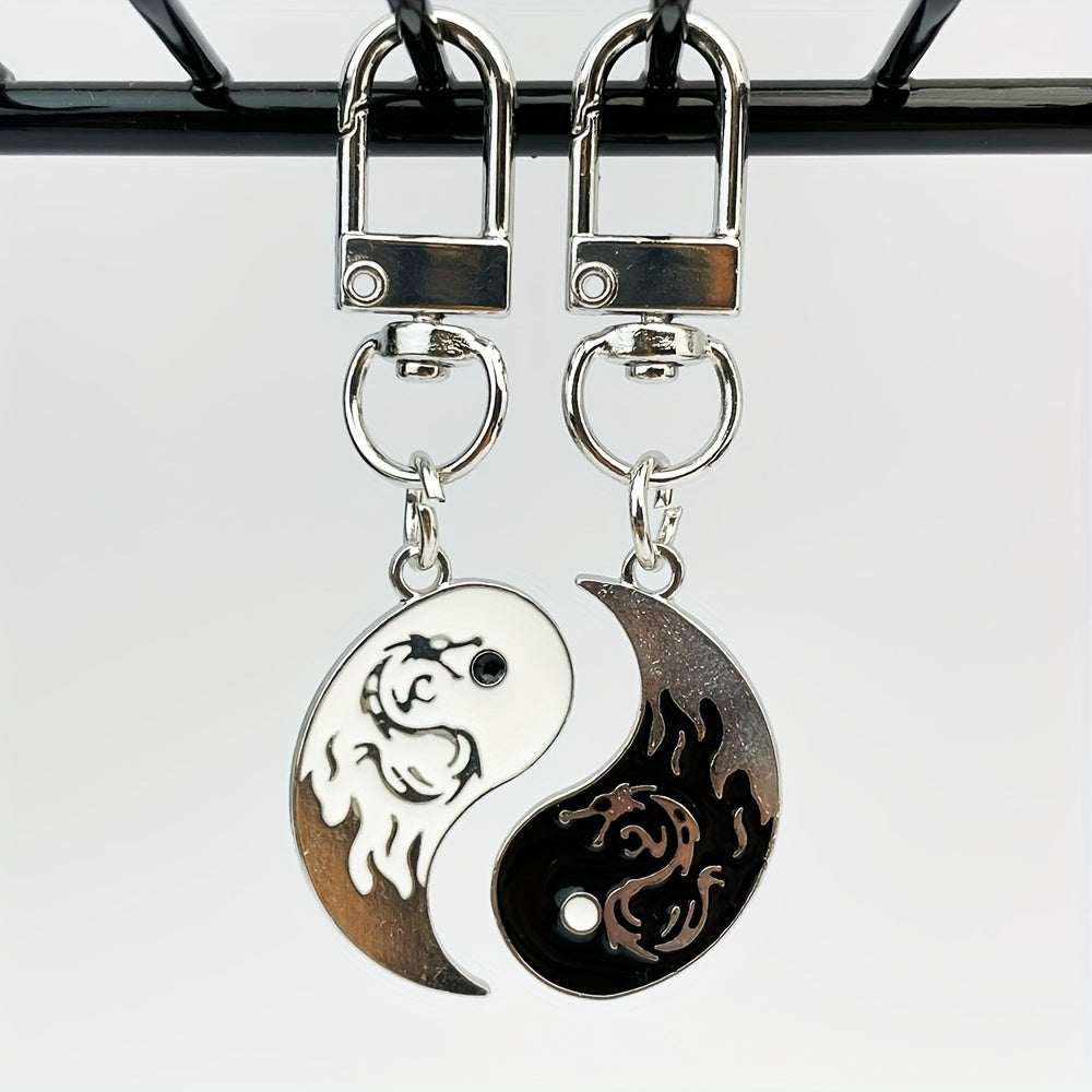Tai Chi Pendant Keychain Set, Creative Decoration for Keys, Backpacks, Wallets
