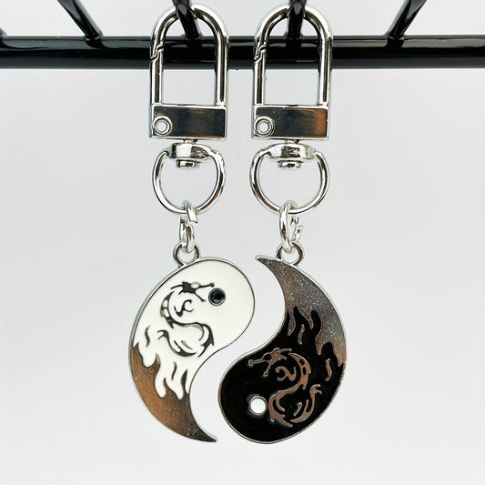 Tai Chi Pendant Keychain Set, Creative Decoration for Keys, Backpacks, Wallets