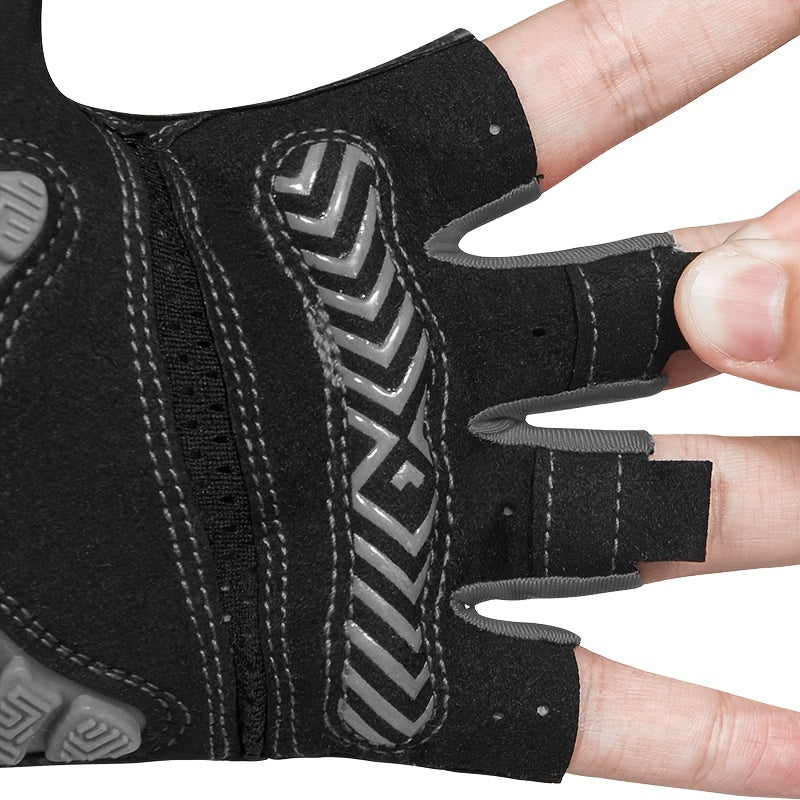 Moreok Gel Biker Gloves Comfortable Durable Cycling Gloves Gray