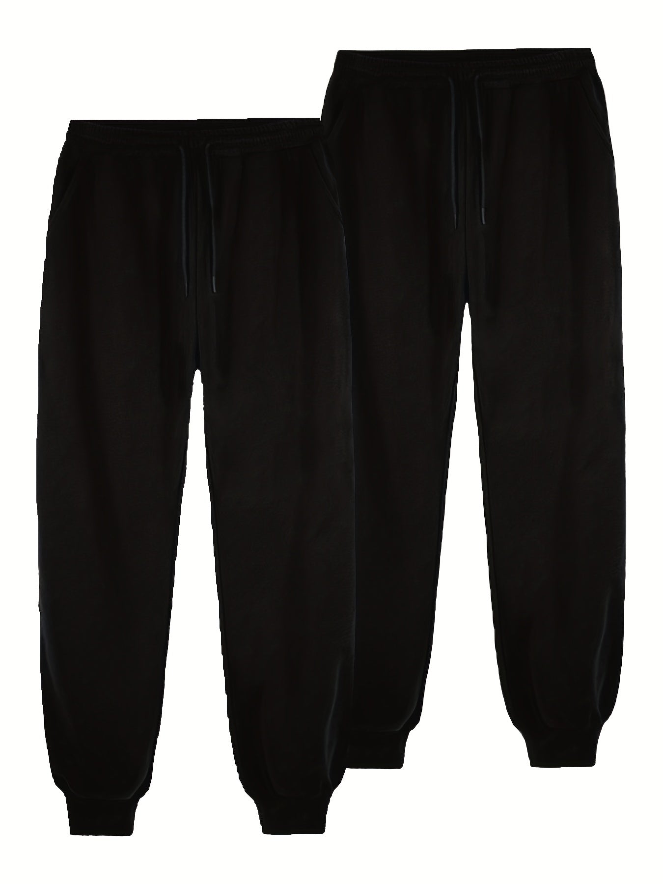 Men's Solid Comfy Joggers Active Drawstring Sweatpants