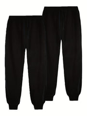 Men's Solid Comfy Joggers Active Drawstring Sweatpants