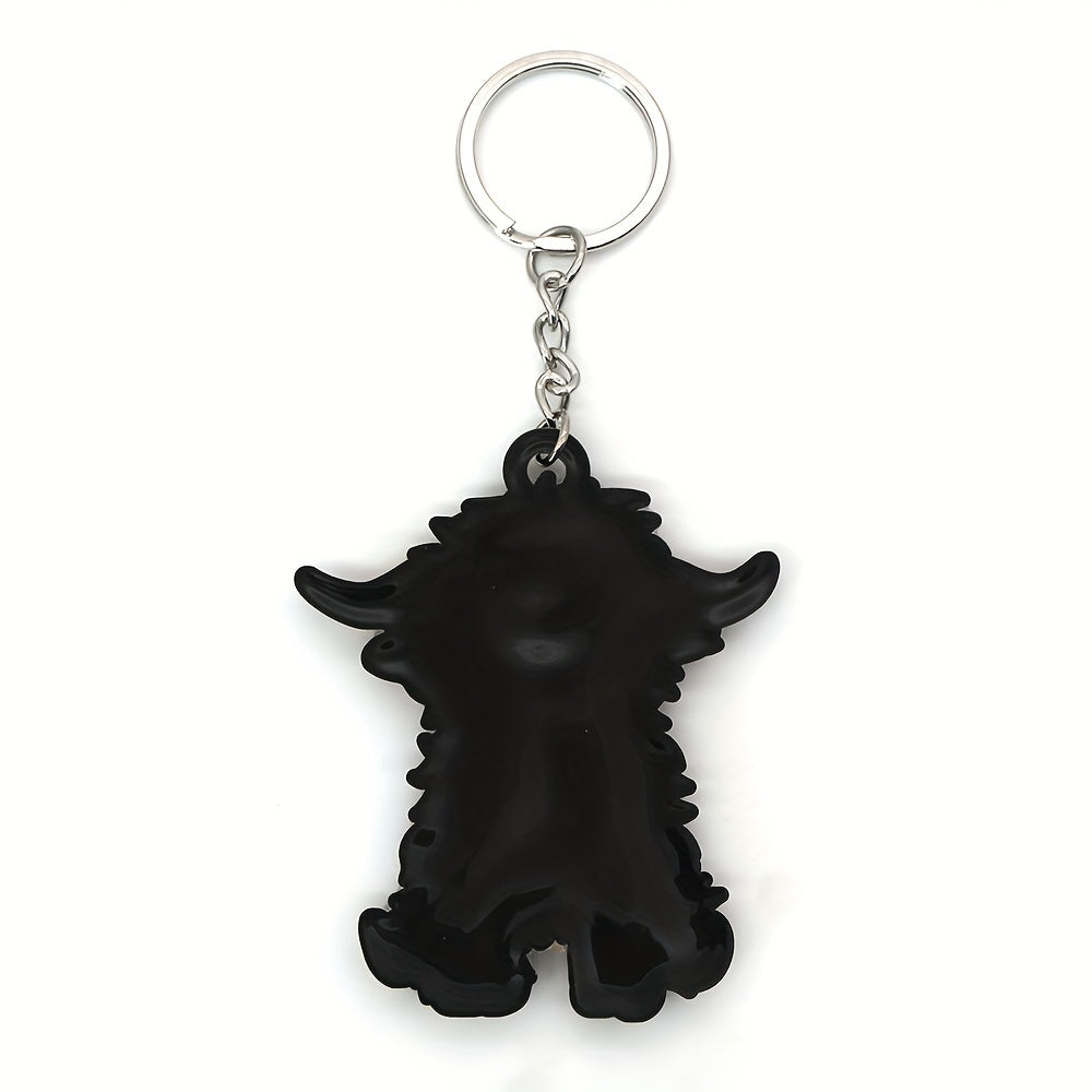 Cow Keychain Cartoon Animal Charm for Keys Backpacks Purses
