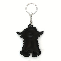 Cow Keychain Cartoon Animal Charm for Keys Backpacks Purses