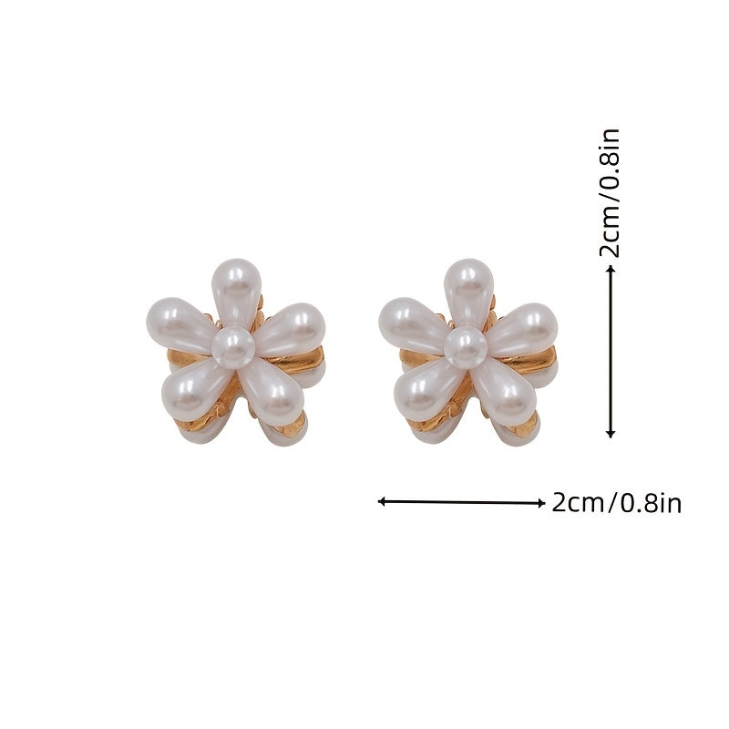 3pcs Mini Pearl Hair Clips Pearl Hair Claw Decorative Accessories