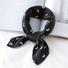 Cartoon Animal Print Bandana Satin Square Scarf Neckerchief Head Wrap