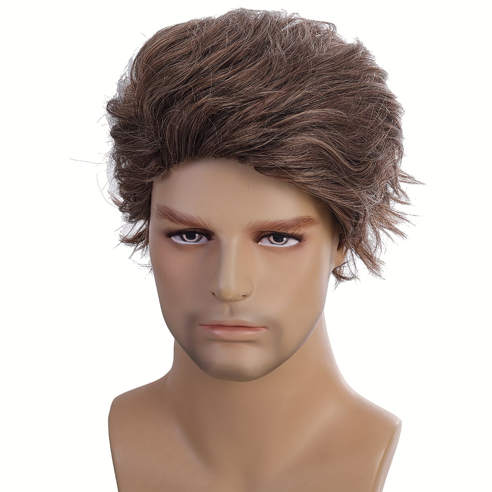 Men's Short Curly Wig Synthetic Heat Resistant Cosplay Halloween Wig