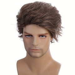 Men's Short Curly Wig Synthetic Heat Resistant Cosplay Halloween Wig