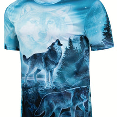 Men's Wolf Graphic Sweatshirt 3D Print Summer Fitness & Workouts