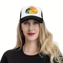 Fish Print Baseball Cap Mesh Breathable Adjustable Trucker Hat