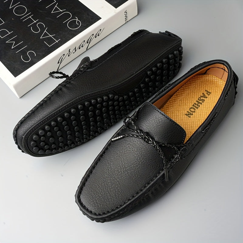 Men's Bowknot Moccasin Loafers Non-slip Driving Shoes