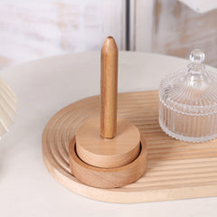 Wood Yarn Holder Knit Spinning Yarn Thread Stand Dispenser
